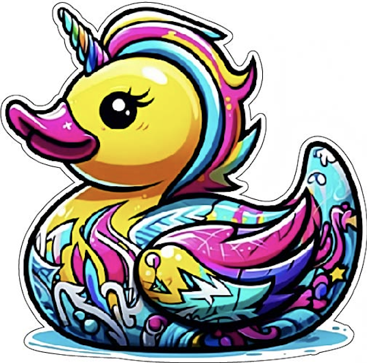 alt girl Duck colorful